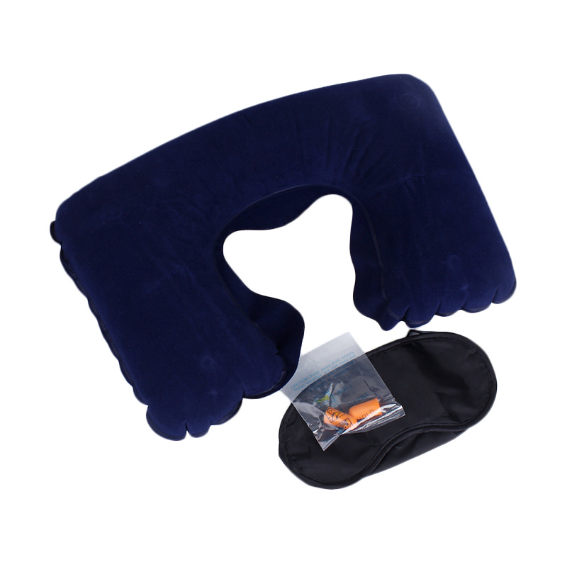 Jual Lullaby Travel Pillow Bantal Leher Biru Tua jual lullaby travel pillow bantal leher biru tua