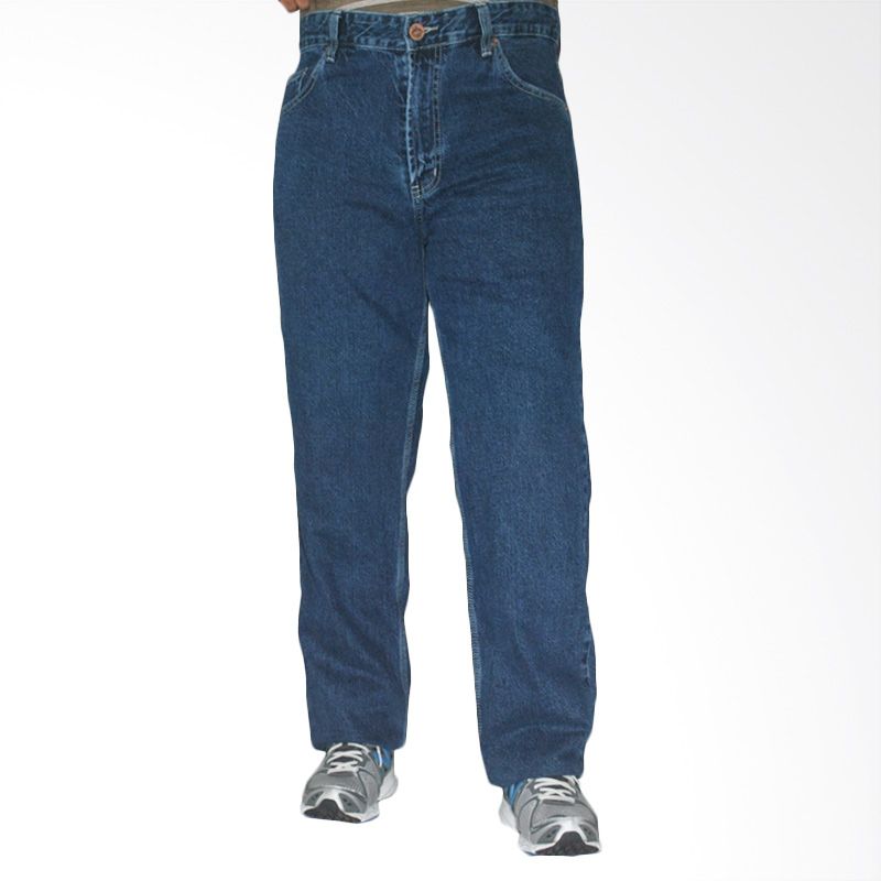 2ndRED Big size Basic 114191 Indigo Light Blue Celana Panjang Jeans Pria