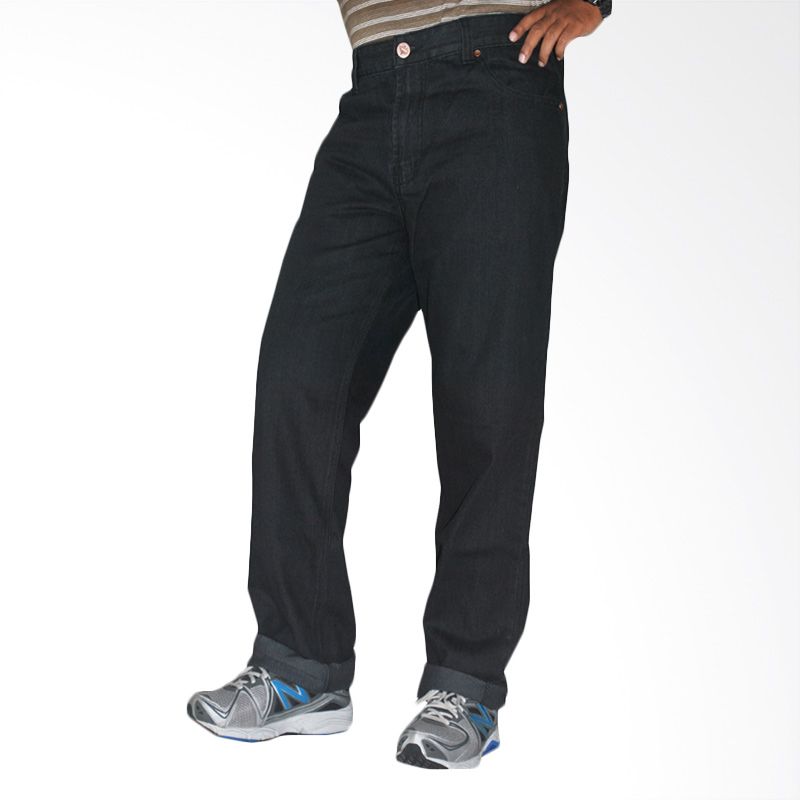 2ndRED Big Size Basic 114196 Black Celana Panjang Jeans Pria