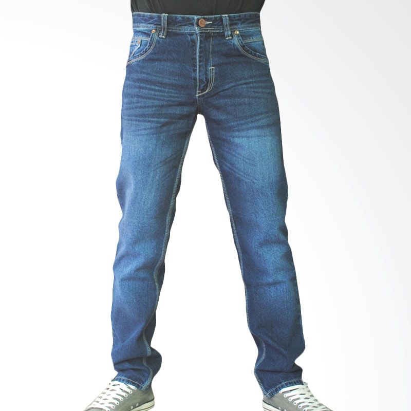 2ndRED 124299 Fashion Wisker Spray Dark Blue Celana Jeans Panjang Pria