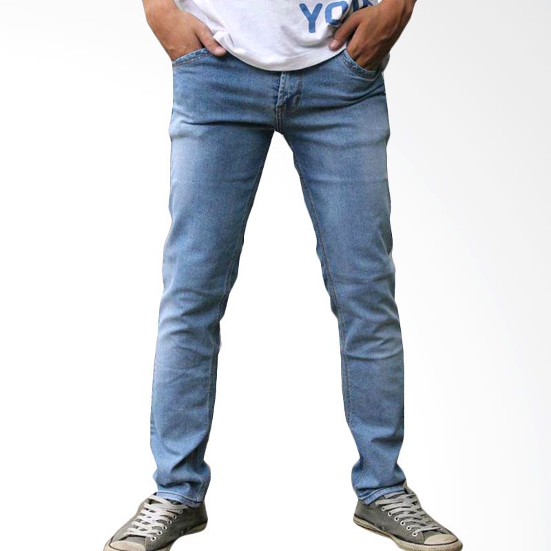 2ndRED Slim Fit 133201 Spray Light Blue Celana Panjang Jeans Pria