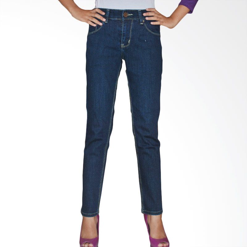 2ndRED 233278 Slim Fit Ladies Navy Raw Jeans Celana Panjang