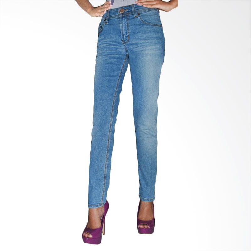 2ndRED 233289 Slim Fit Ladies Blue Blitz Wisker Jeans Celana Panjang