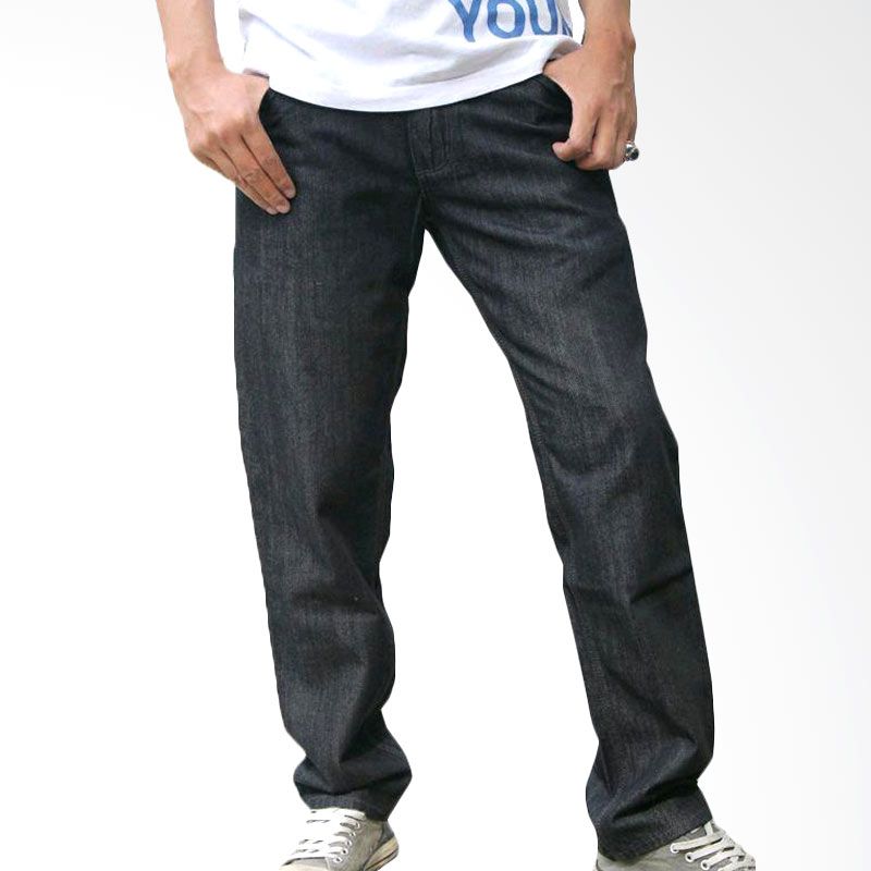 2ndRED 121132 Ring Black Glossy Celana Panjang Jeans Pria