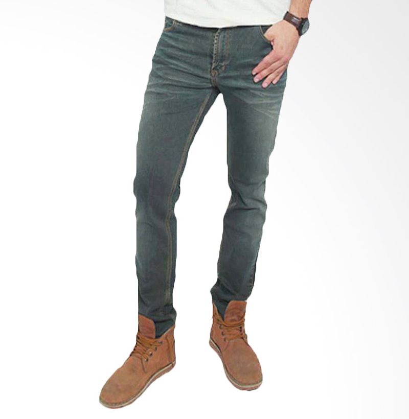 Jual 2ndRED Slim Fit 133223 wiskers Dark Grey Celana Jeans