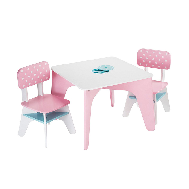 elc table and chairs pink