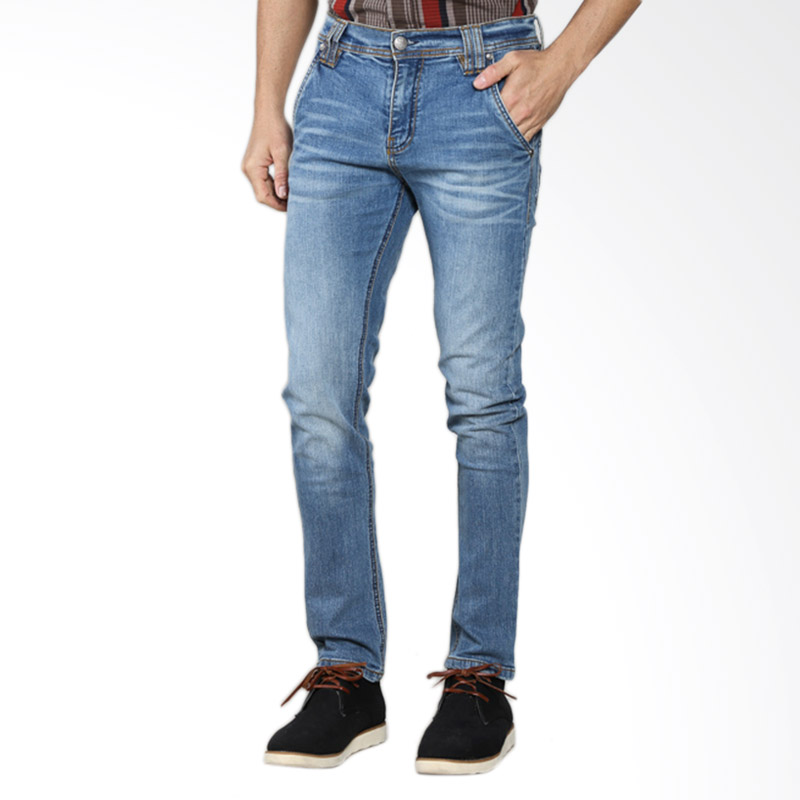 Emba Jeans Slim Fit Rockstar Brawl 617 05101 79 Celana Panjang Pria - Pasific Blue