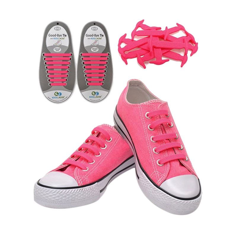 Jual Koollaces Silicon Shoe Laces Pink Tali Sepatu Online - Harga & Kualitas Terjamin