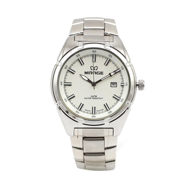 MIRAGE Original Arloji Japan Technology 7415 BRP-M Jam Tangan Pria - White