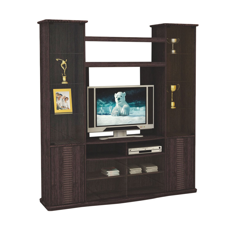 Jual FCENTER WU 8216 Wenge Lemari Hias TV Online Harga 