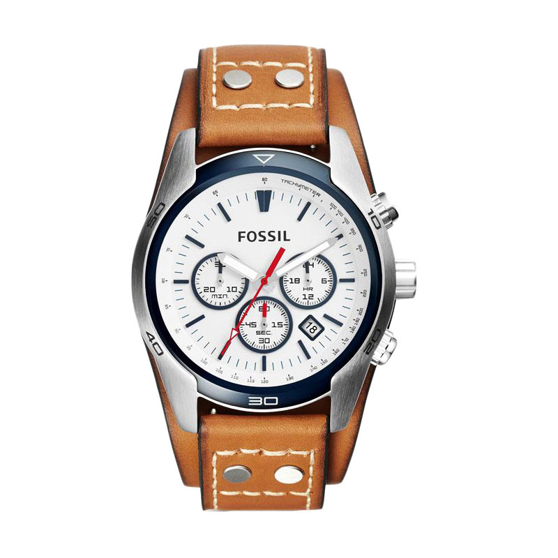 Jual FOSSIL Coachman Chronograph Leather CH2986 Jam Tangan 