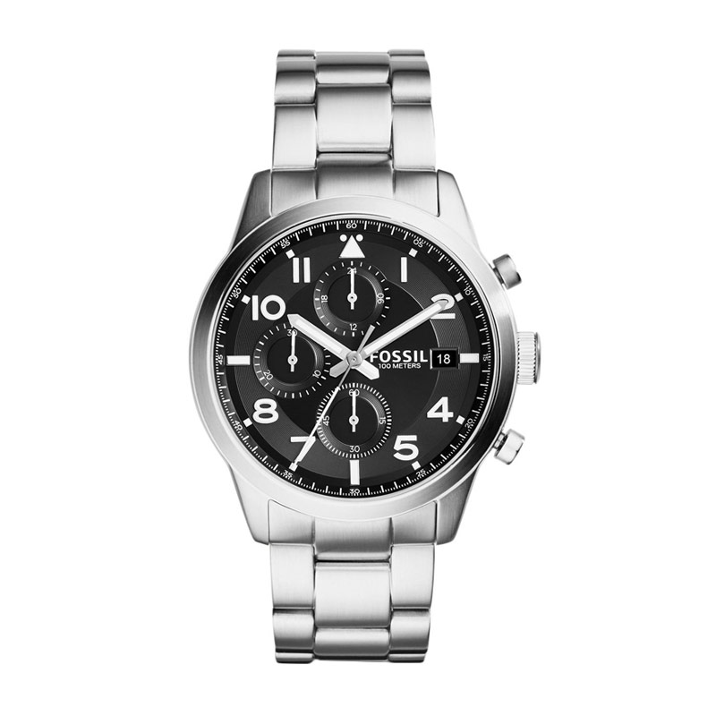 Jual Fossil Daily Chronograph FS5137 Silver Jam Tangan 