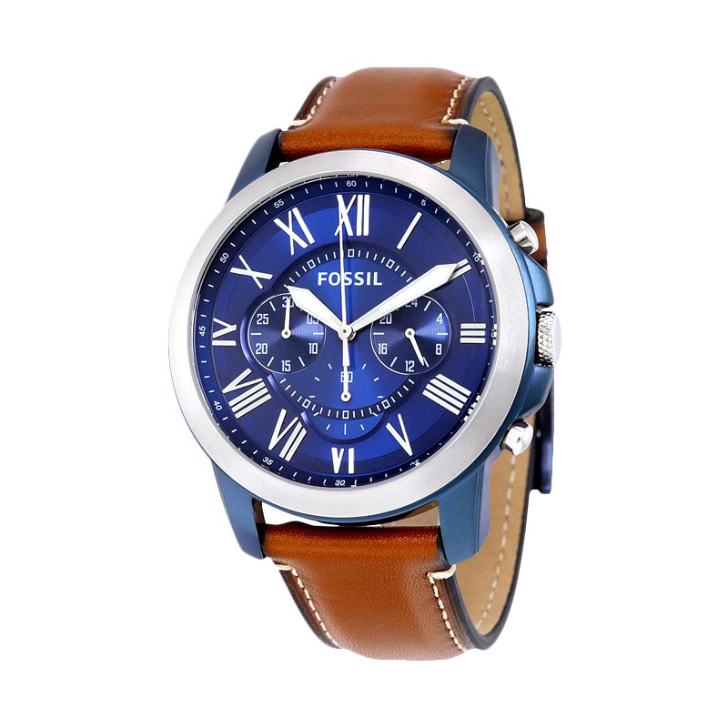 FOSSIL Grant Chronograph FS5151 Jam Tangan Pria - Brown Blue