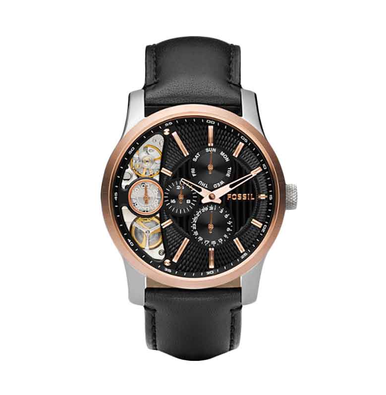 Fossil Townsman Twist Mechanical Black Dial Multifunction ME1099 Jam Tangan Pria