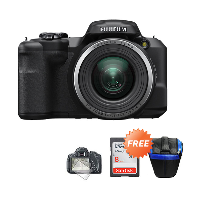 Fujifilm FinePix S8600 Kamera Pocket + Free Screen Guard + SDHC 8GB + Tas