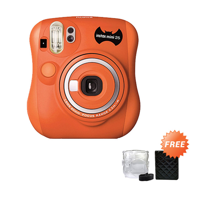 Fujifilm Instax Camera 25s Halloween Kamera Polaroid + Free Crystal Case + Diamond Pastel Color Album