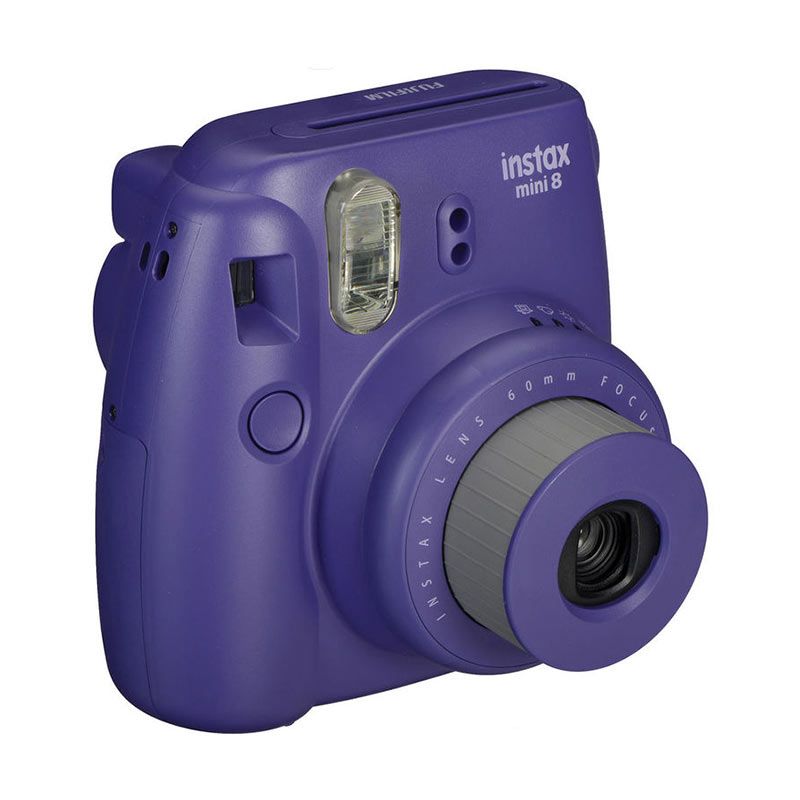 Fujifilm Instax Mini 8 Grape Kamera Polaroid + PAPER 1 PACK