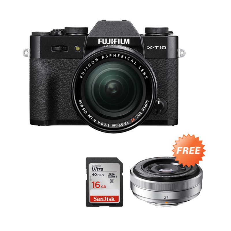 Fujifilm X-T10 Kit 18-55mm Hitam Kamera Mirrorless [Promo]