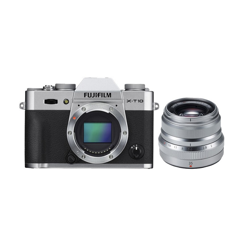 Fujifilm X-T10 Kit 35 mm F2 Kamera Mirorless - Silver