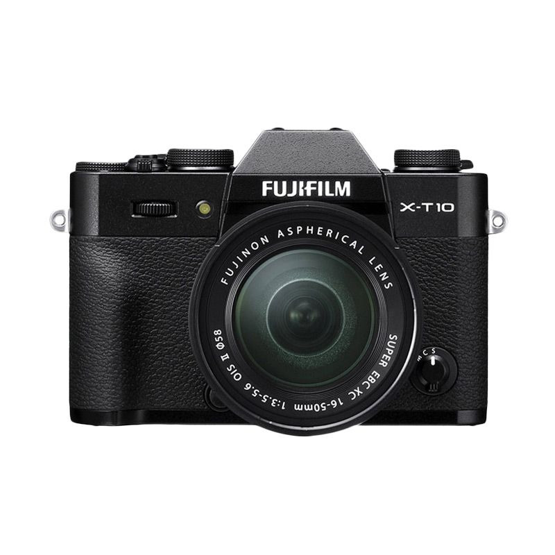 Fujifilm X-T10 Kit XC16-50mm F3.5-5.6 OIS Black Kamera Mirrorless + 16GB + Instax Mini 70 Yellow