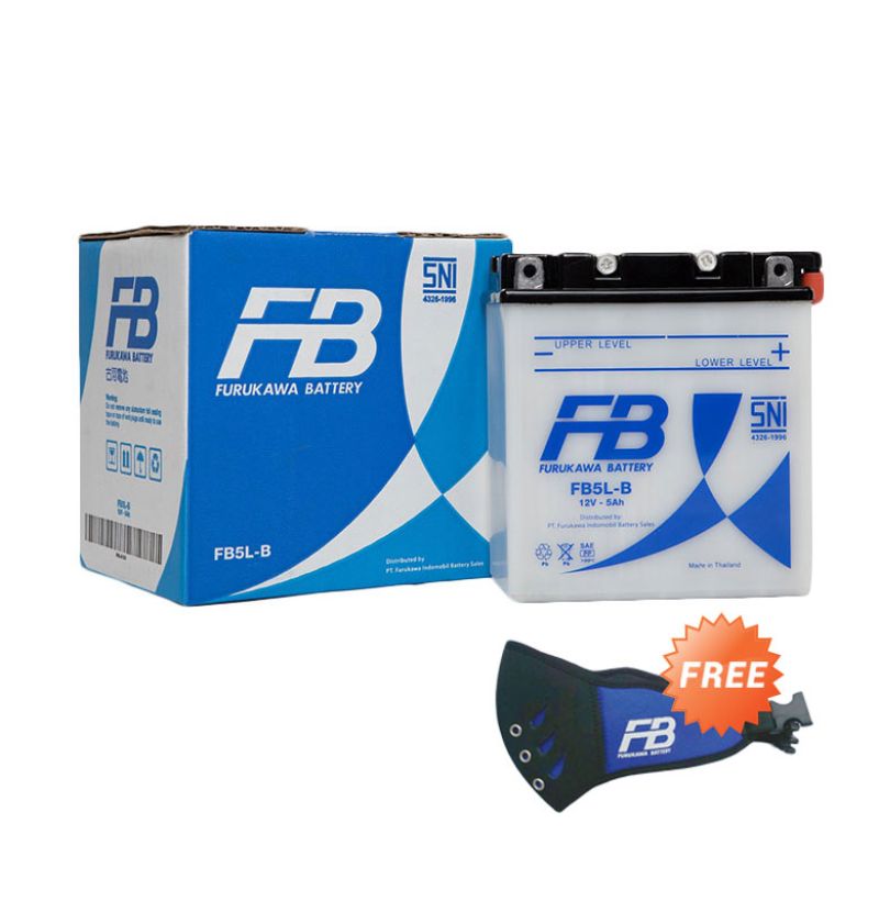 Jual Furukawa FB5L-B Aki Motor + Masker di Seller FB Battery - Sukarasa