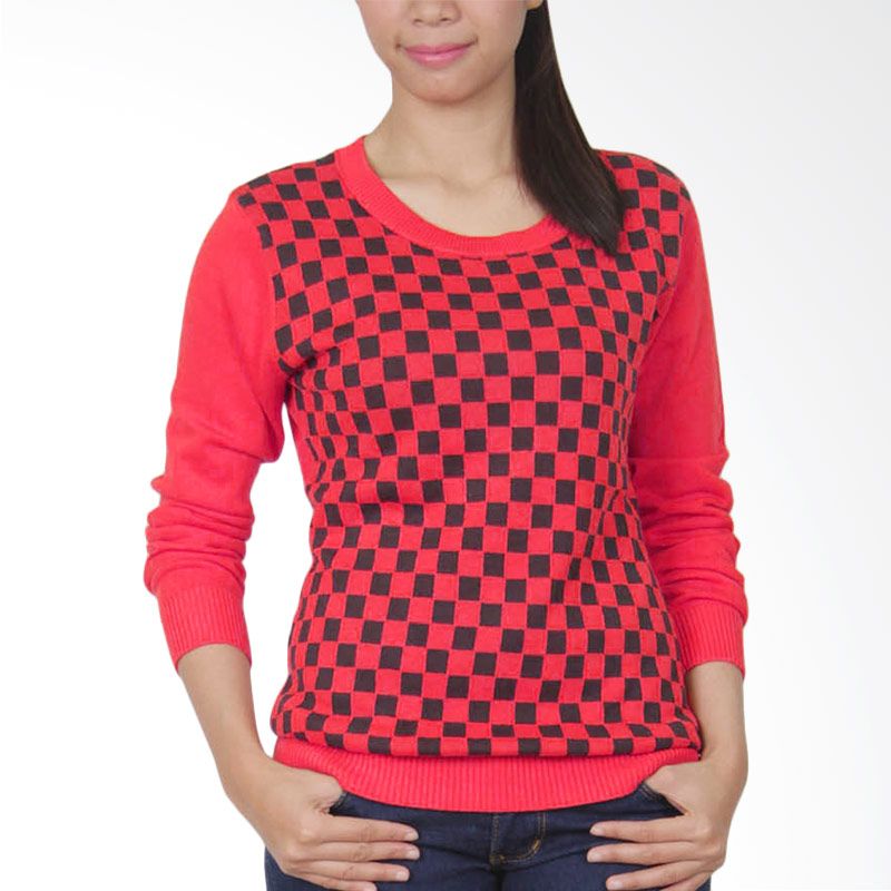 Gaia Chees 112 Merah Sweater Wanita