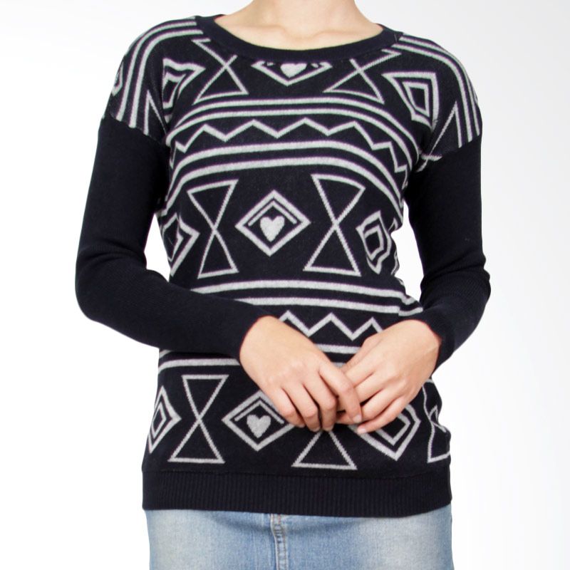 Gaia LV Hitam Sweater Wanita