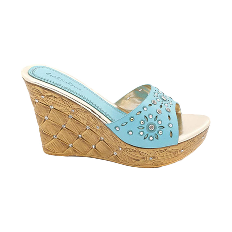 GatsuOne Halley 1 Sepatu Wedges Wanita - Blue