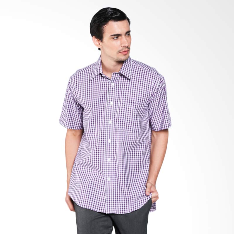 Your Personal Care: Arrow Kemeja Lengan Pendek Print - Navy Blue