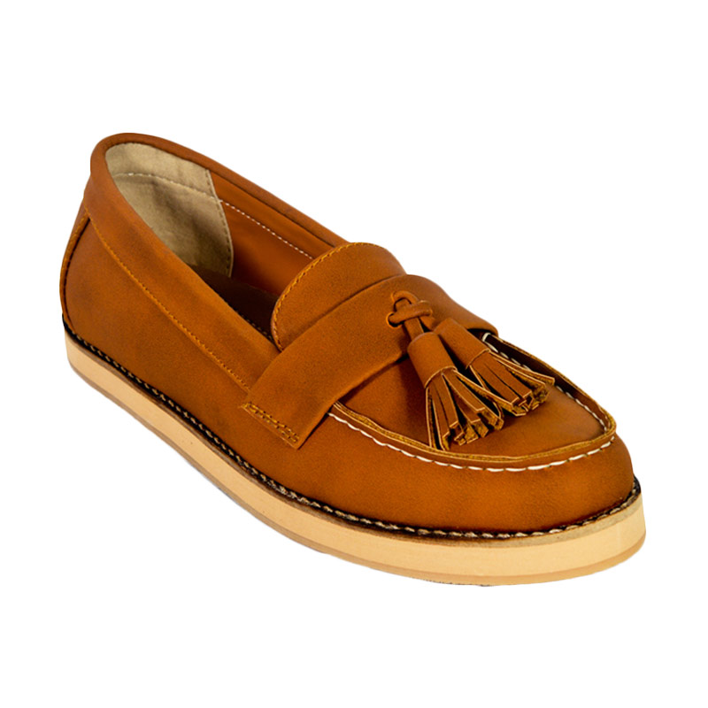 jual flames zela casual sepatu wanita brown jual flames zela casual sepatu wanita brown