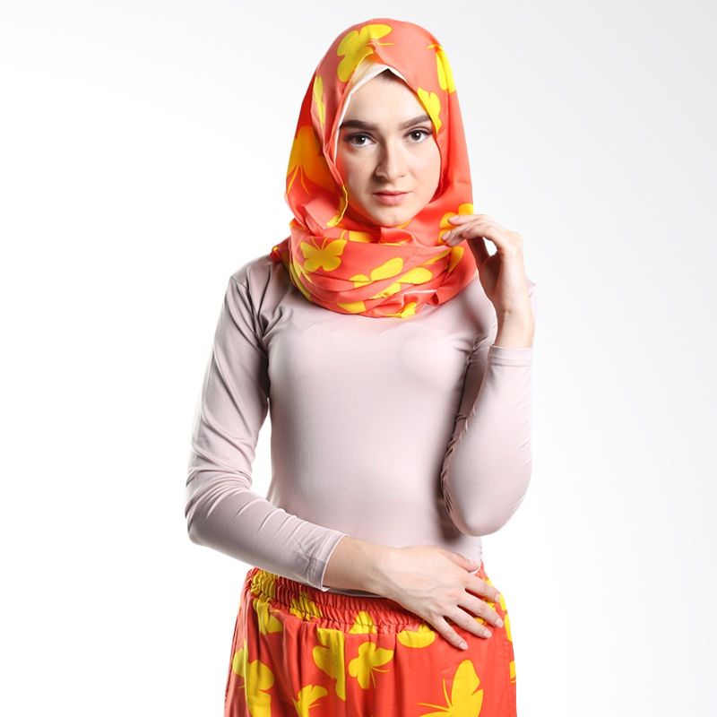 Goldee Cloth Butterfly Orange Phasmina Hijab