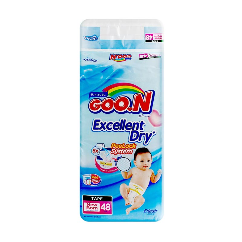 jual goo n slim nb 48 popok bayi blue white pink jual goo n slim nb 48 popok bayi blue white pink