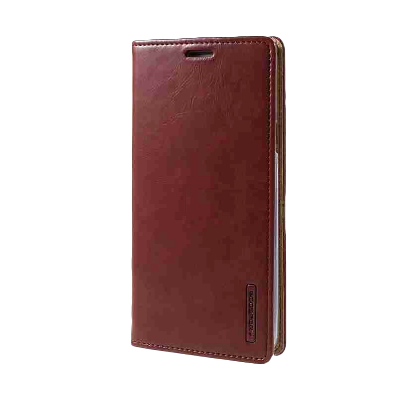 Leather Case Samsung Galaxy Note 5 Sarung Kulit Original Mercury Goospery Blue Moon Flip