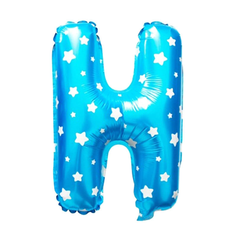 Grins And Giggles Huruf H Foil Blue Balon