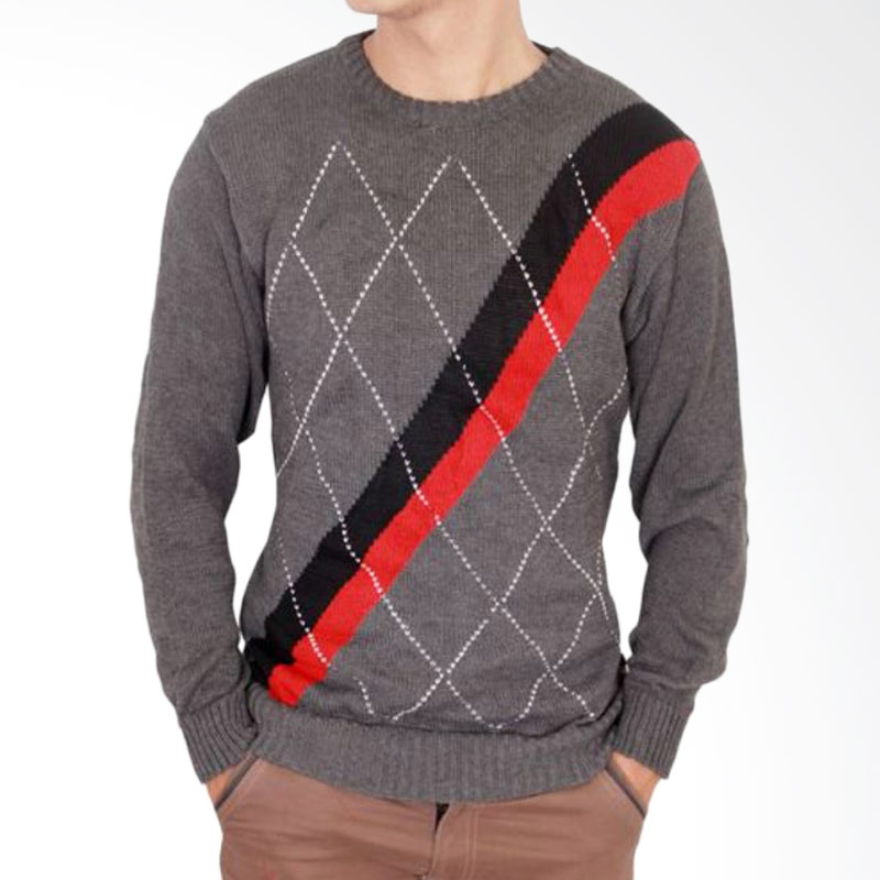 Gudang Fashion SWE 760 Sweaters For Male Rajut - Grey