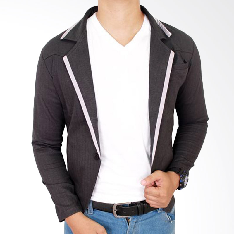 Promo Gudang Fashion Blz 704 Stretch Blazer Outfit For Men Grey