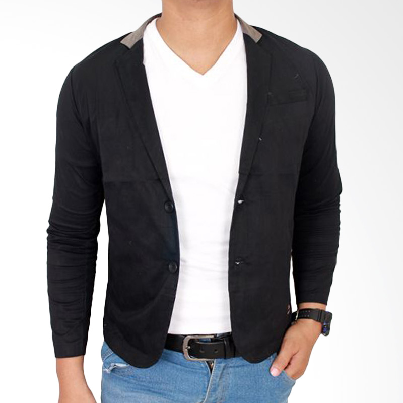 Gudang Fashion BLZ 707 Casual Stretch Trendy Male Blazers - Black