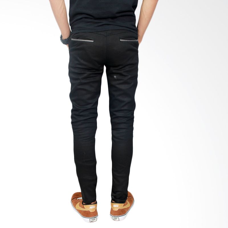 Jual Gudang Fashion  CLN 718 Chino Stretch Hitam Celana  