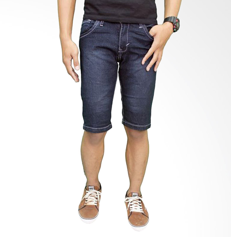 Gudang Fashion CLN 1057 Denim Male Shorts Jeans - Navy