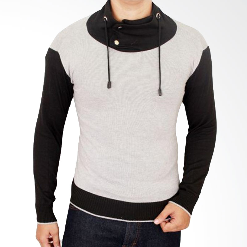 Gudang Fashion Harajuku Rajut SWE 686 Sweater - Grey Black