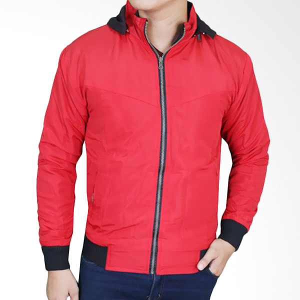Gudang Fashion JAK 2107 Men'S Casual Styles Parasut Jacket - Red