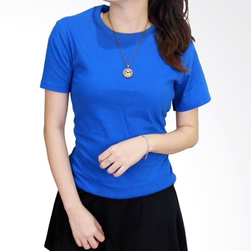 Gudang Fashion POLW 17 Kaos Lengan Pendek Wanita - Blue Extra diskon 7% setiap hari Extra diskon 5% setiap hari Mega Weekend