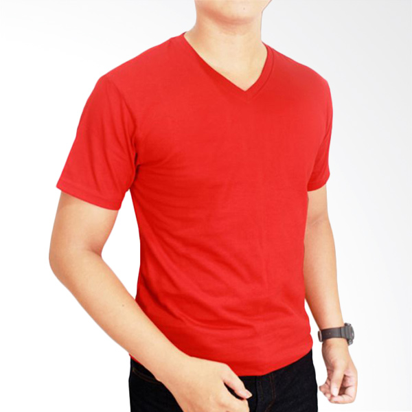 Gudang Fashion Kaos Polos POL 33 V-neck Pendek Cotton Combed 20S Merah T-shirt Extra diskon 7% setiap hari Extra diskon 5% setiap hari Citibank – lebih hemat 10%