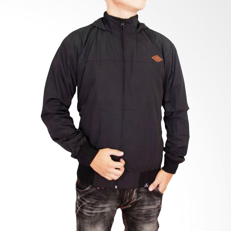Jual Gudang Fashion JAK 2118 Parasut  Jaket  Pria  Black 