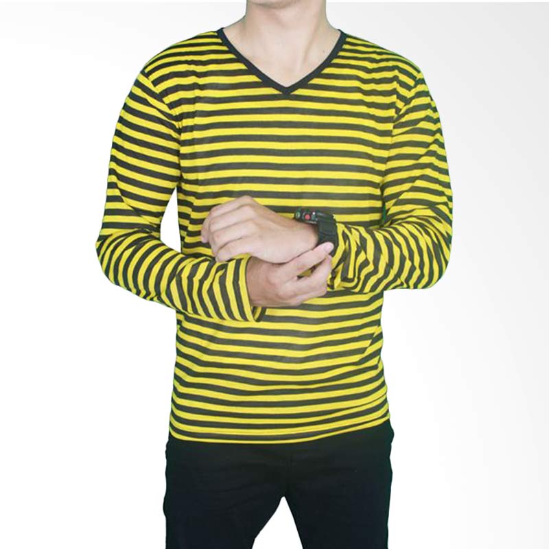 Gudang Fashion PAN 785 Mens Design Salur T-Shirt - Yellow Extra diskon 7% setiap hari Extra diskon 5% setiap hari Citibank – lebih hemat 10%