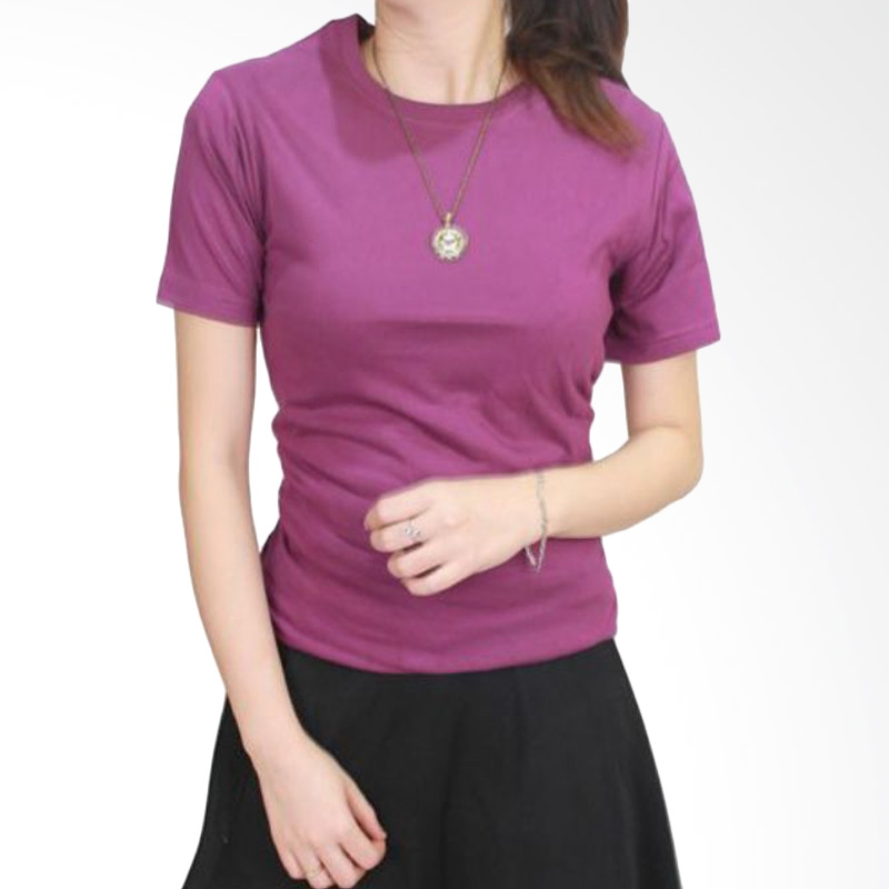 Gudang Fashion POLW 09 Women Basic Cotton Combed S20 T-shirt - Purple Extra diskon 7% setiap hari Extra diskon 5% setiap hari Citibank – lebih hemat 10%
