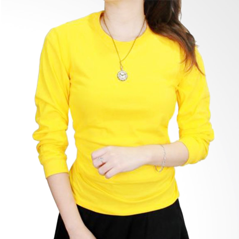 Gudang Fashion POLW 39 Women's Basic Long Sleeved Teess - Yellow