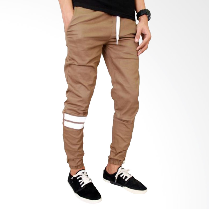 Gudang Fashion Stretch CLN 960 Jogger Pants - Brown