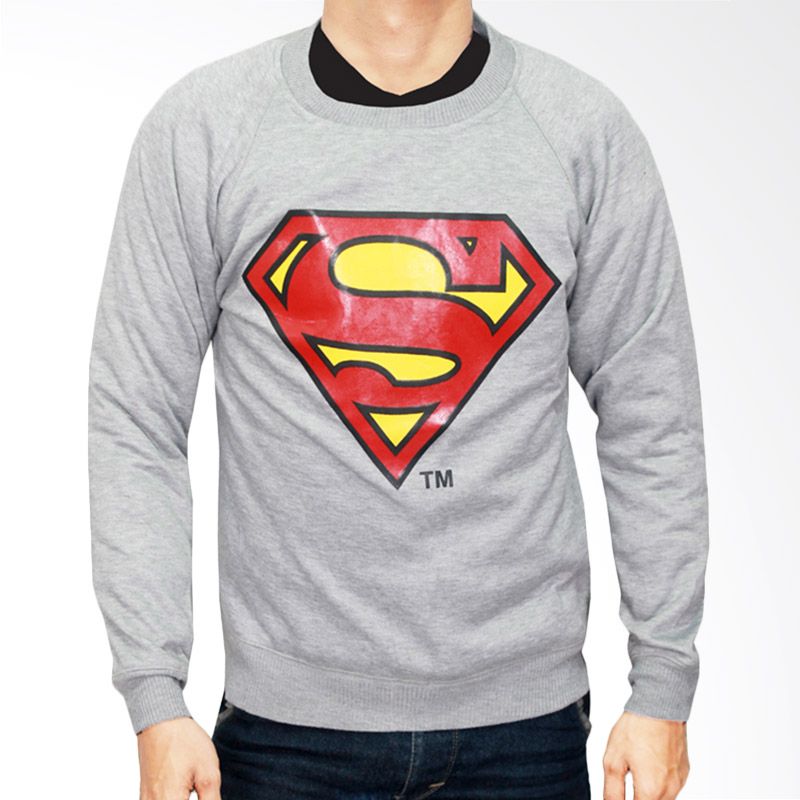Gudang Fashion Superman Abu Muda Sweater Pria