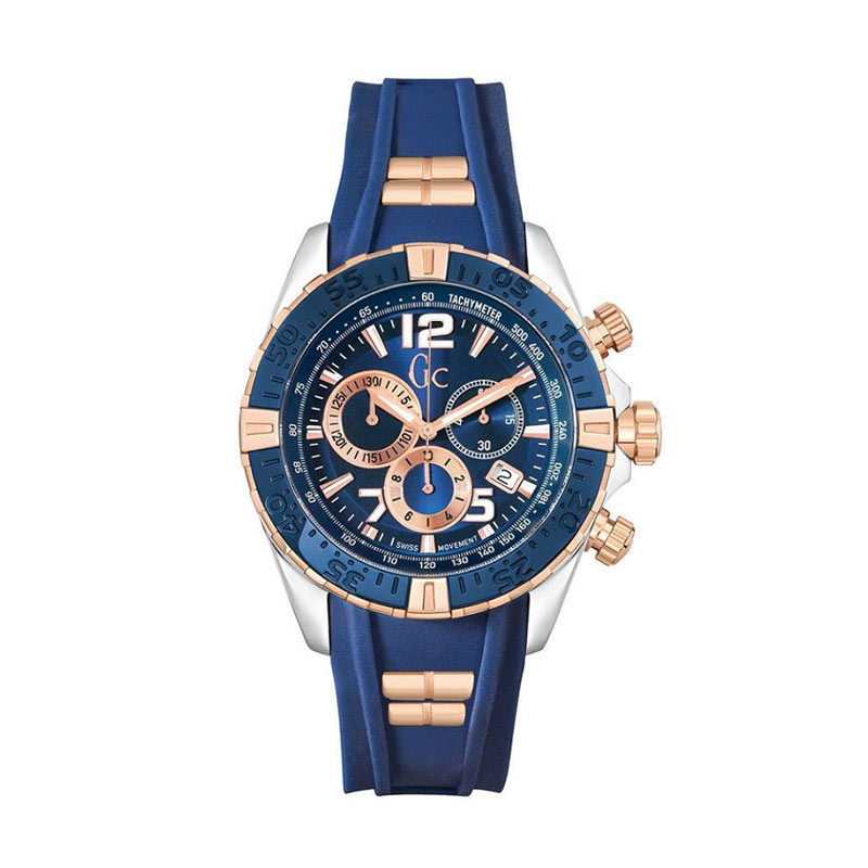 Guess Collection Y02009G7 Jam Tangan Pria - Biru Rose Gold